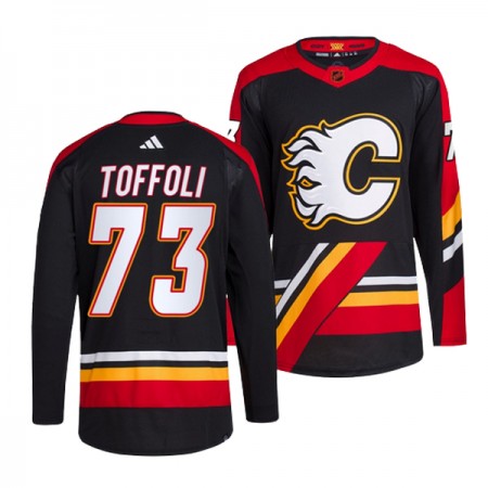 Miehille NHL Calgary Flames Pelipaita Tyler Toffoli 73 Adidas 2022-23 Reverse Retro 2.0 Musta Authentic Miehille NHL Calgary Flames Pelipaita Tyler Toffoli 73 Adidas 2022-23 Reverse Retro 2.0 Musta Authentic